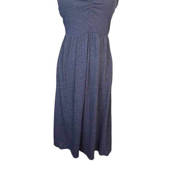 Chasor XS Navy Blue Sleeveless Midi Dress Adjustable Spaghetti Straps - Picture 12 of 16
